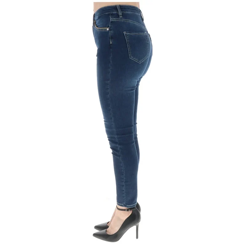 Jean en denim de coton bleu pour femme Alviero Martini