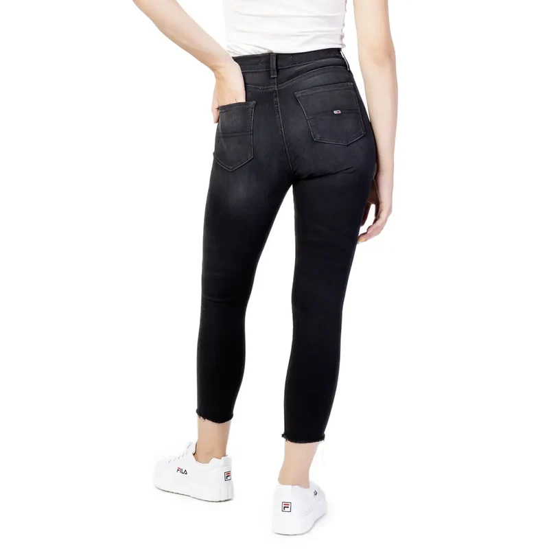 Tommy Hilfiger Jean en denim de coton noir pour femme