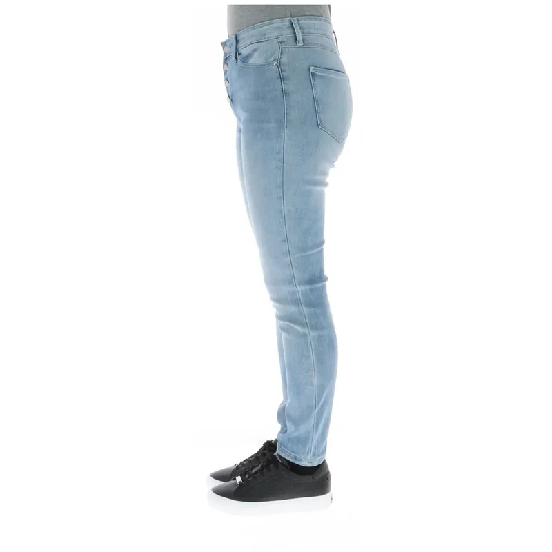 Guess Jean usé bleu clair en mélange de coton pour femme