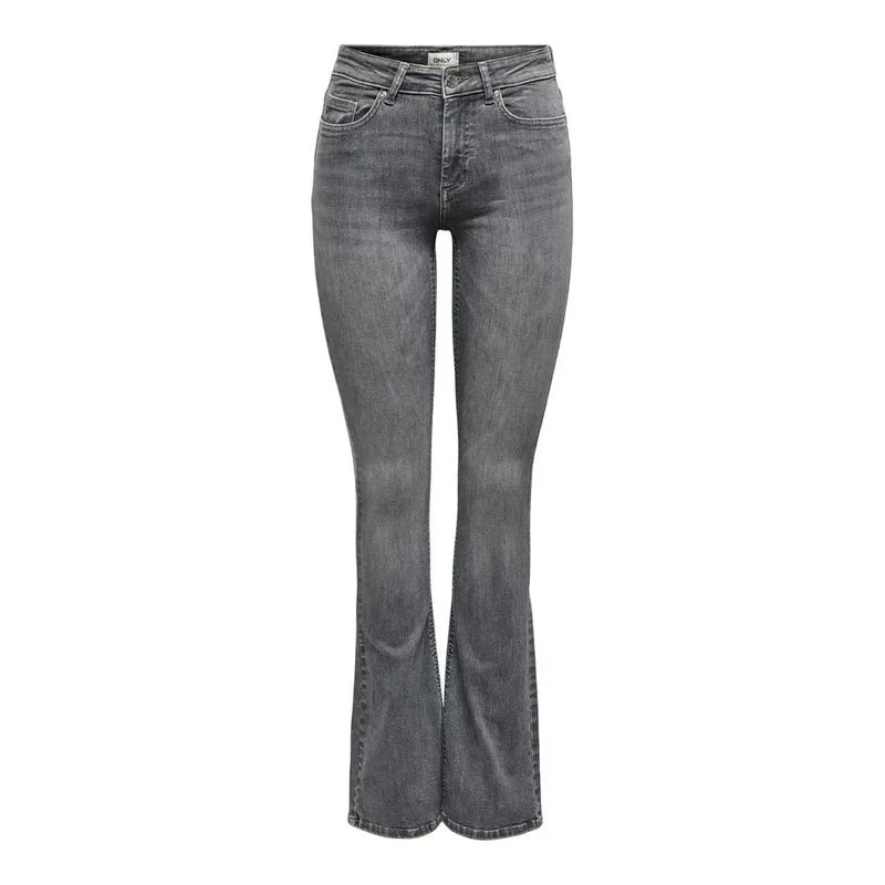 Only Jean gris en coton stretch pour femme