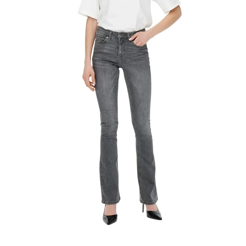 Only Jean gris en coton stretch pour femme