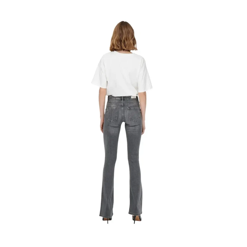 Only Jean gris en coton stretch pour femme