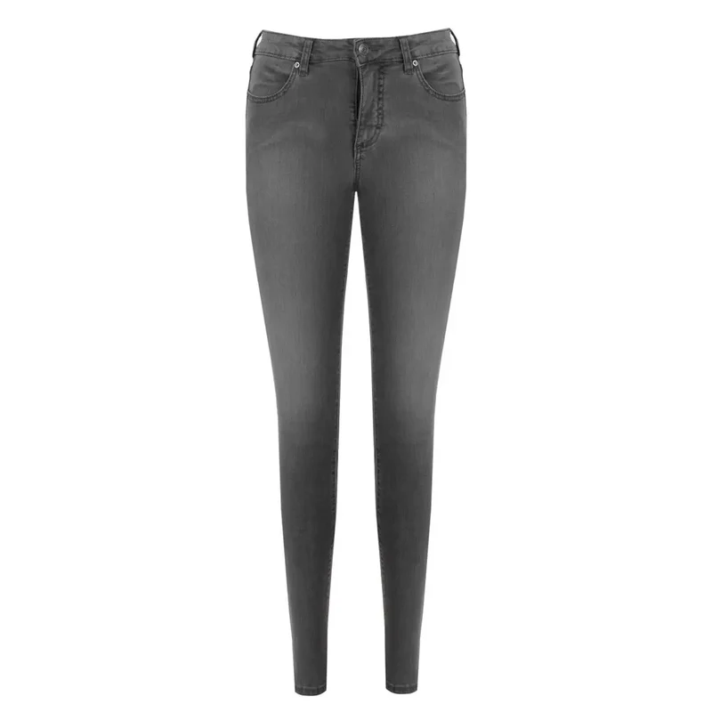Armani Exchange Jean gris en coton pour femme, effet usé