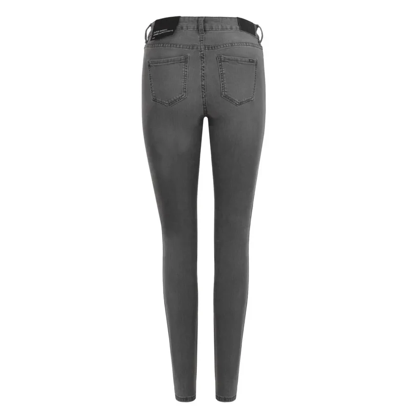 Armani Exchange Jean gris en coton pour femme, effet usé