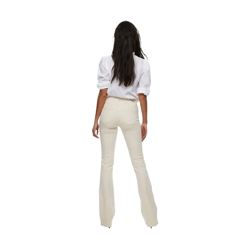 Only Jean blanc en coton stretch pour femme