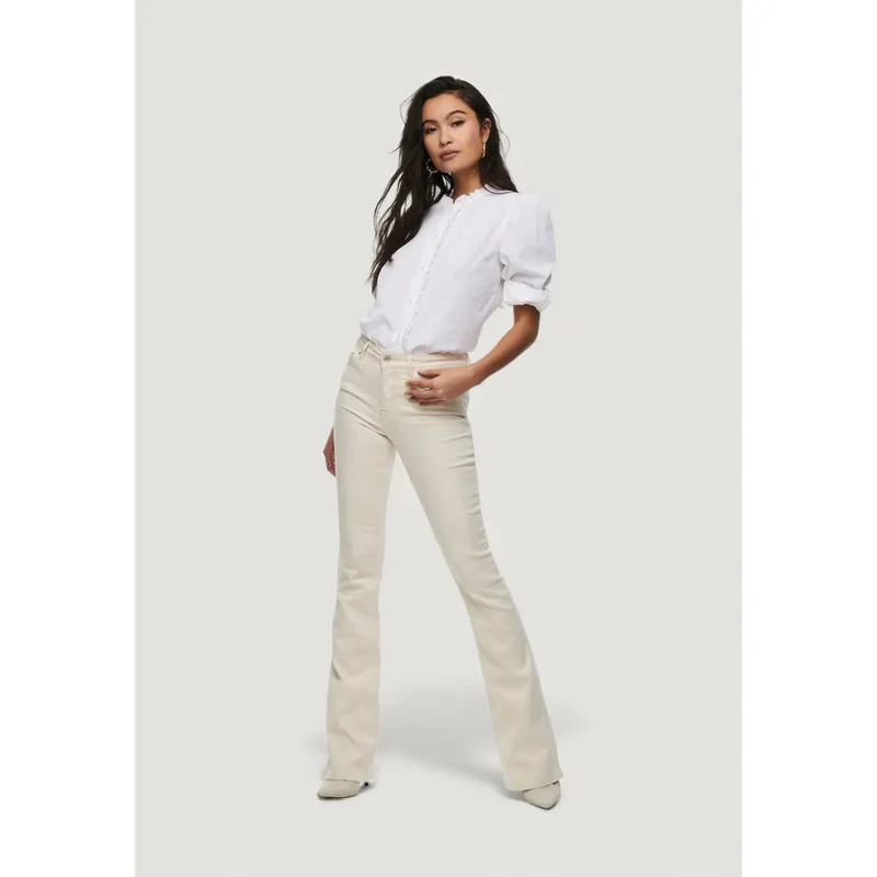 Only Jean blanc en coton stretch pour femme