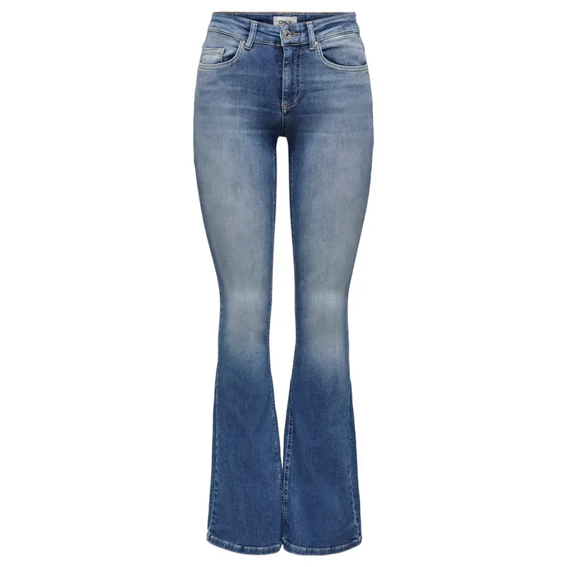 Only Jean bleu en denim pour femme, mélange de coton