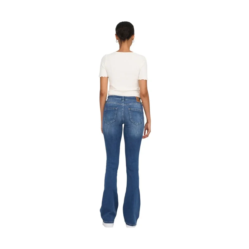 Only Jean bleu en denim pour femme, mélange de coton