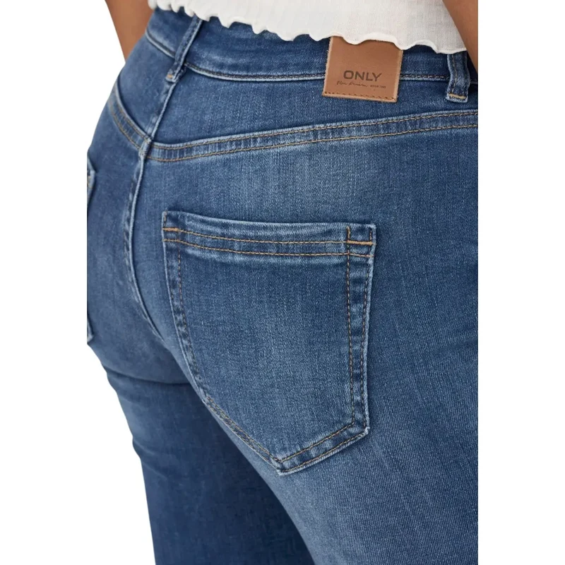 Only Jean bleu en denim pour femme, mélange de coton