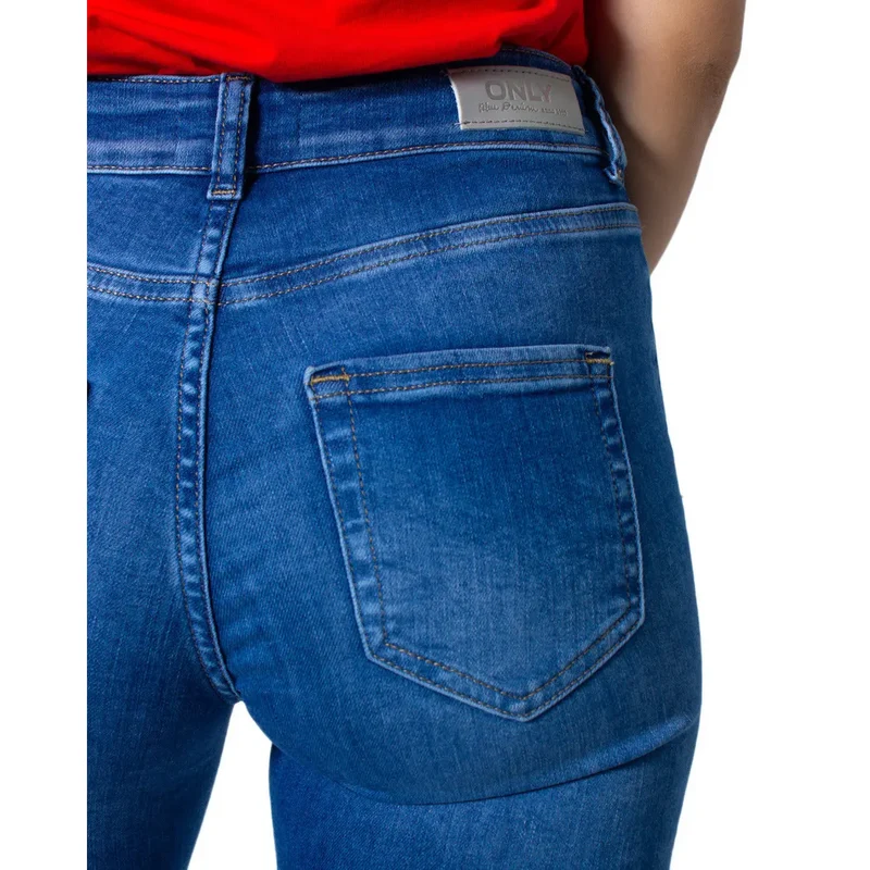 Only Jean en denim bleu pour femme, mélange de coton, style printemps