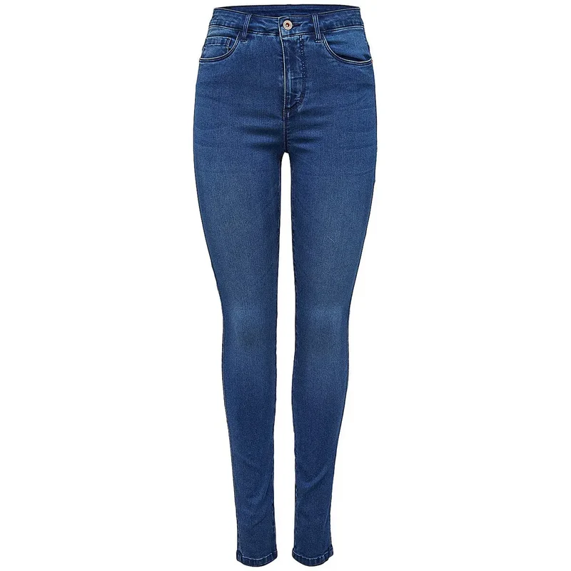 Only Jean bleu en denim pour femme, mélange de coton