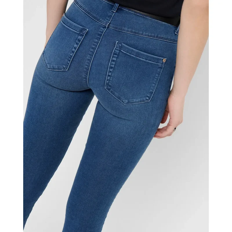 Only Jean bleu en denim pour femme, mélange de coton