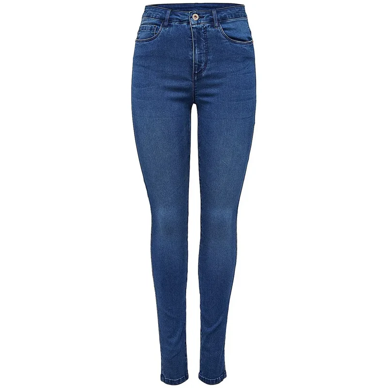 Only Jean bleu en denim pour femme, mélange de coton