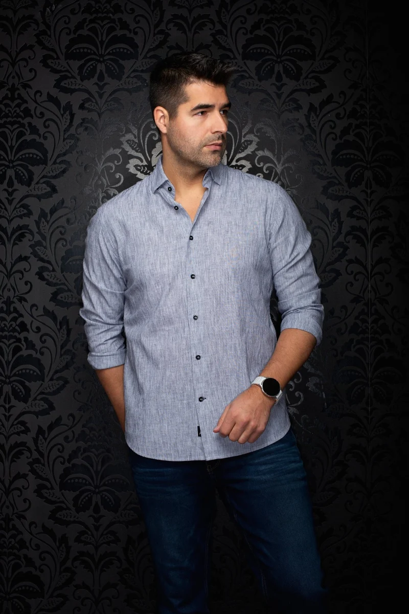 CHEMISE EN LIN | GERE, Black