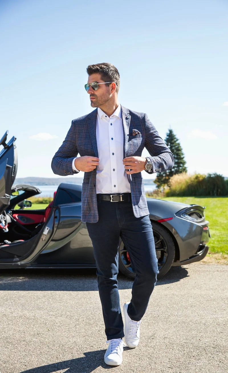 VESTON | CENTURY PLAID, Navy