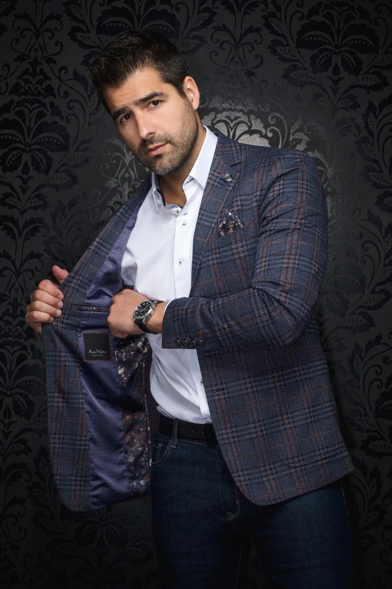 VESTON | CENTURY PLAID, Navy