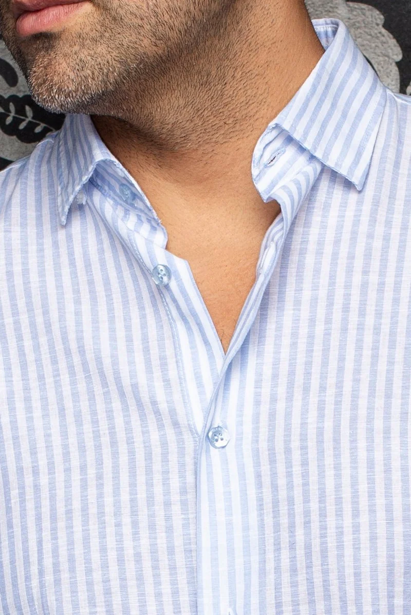 CHEMISE EN LIN | MENDELSOHN, Blue