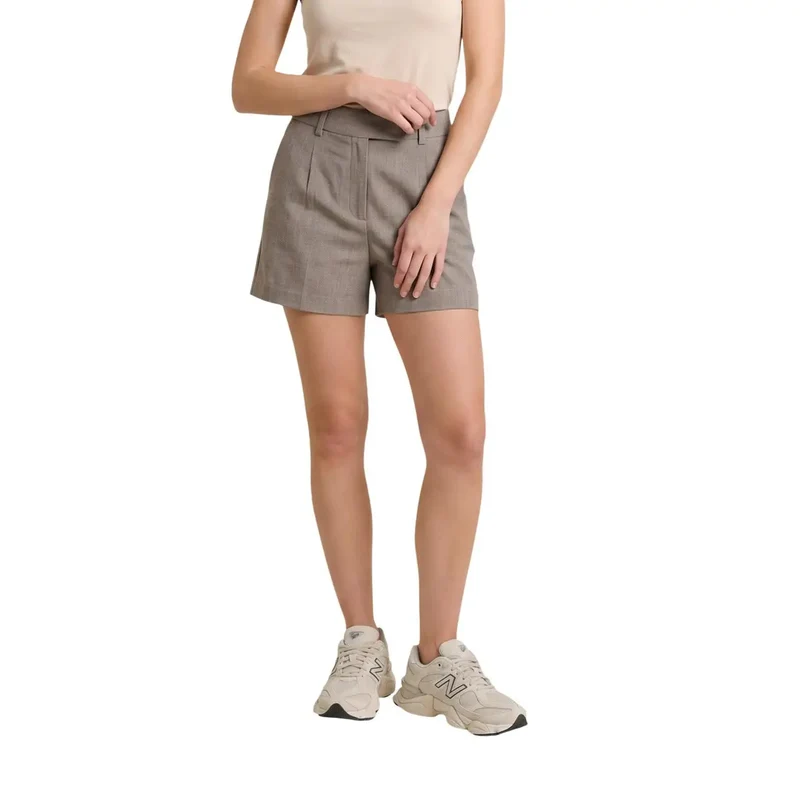 Only Robe cintrée en polyester gris pour femme Shorts