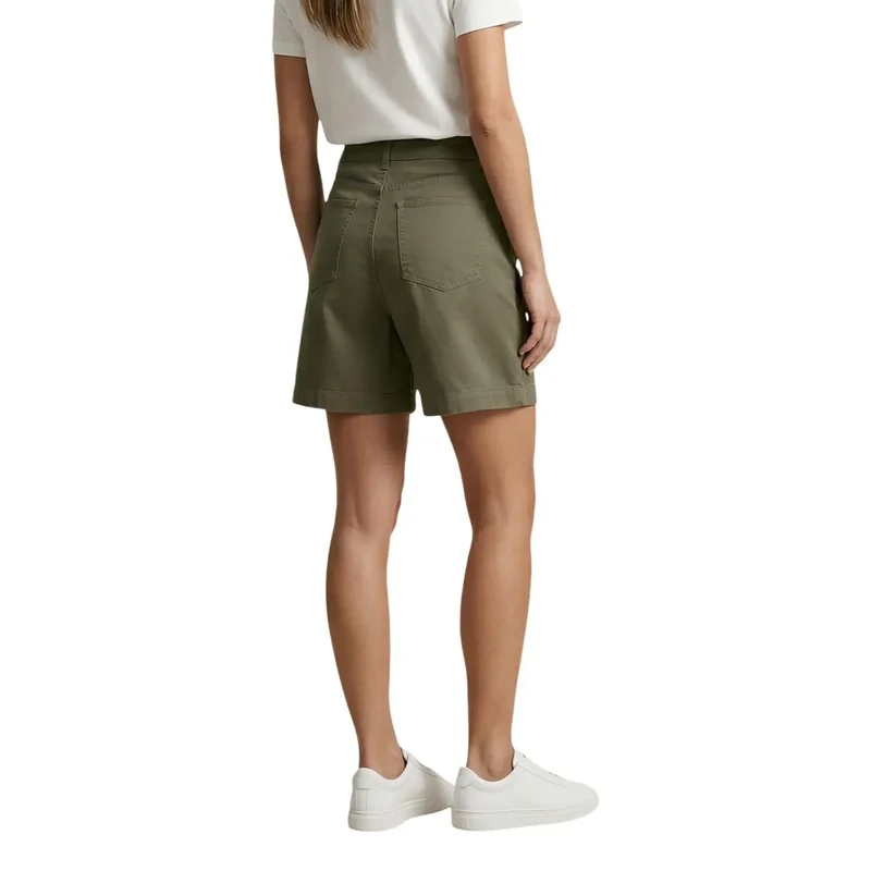 Jacqueline De Yong Jean plissé en coton vert pour femme Shorts