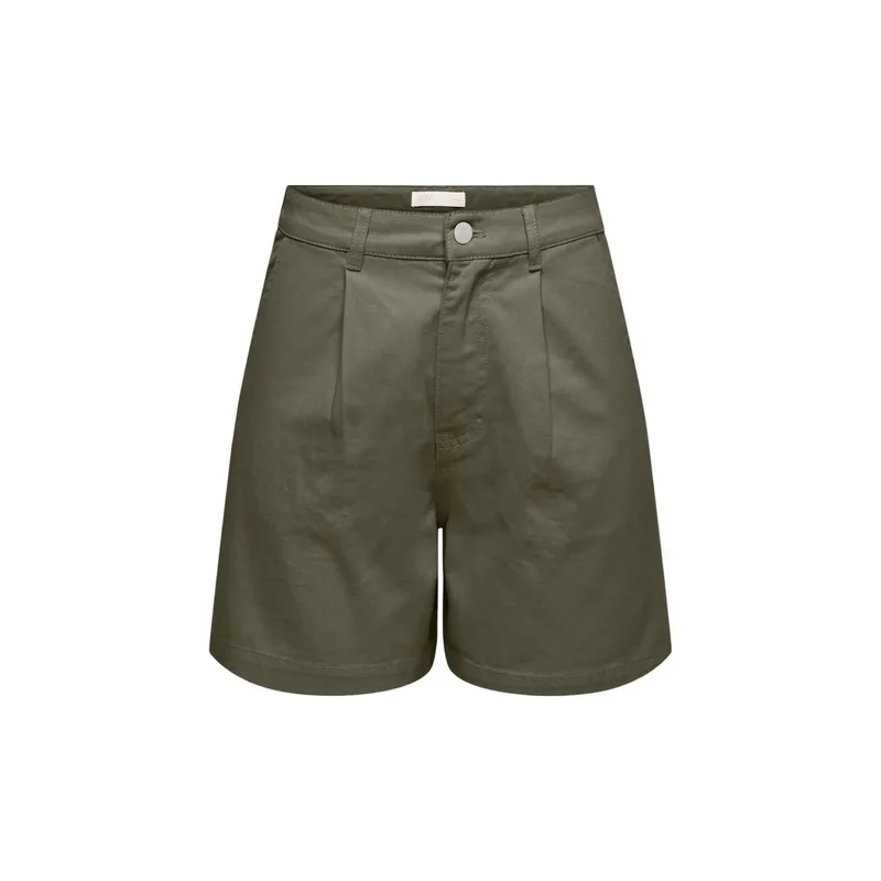 Jacqueline De Yong Jean plissé en coton vert pour femme Shorts