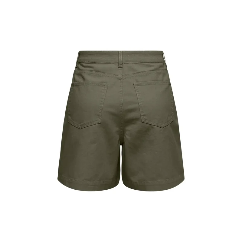 Jacqueline De Yong Jean plissé en coton vert pour femme Shorts