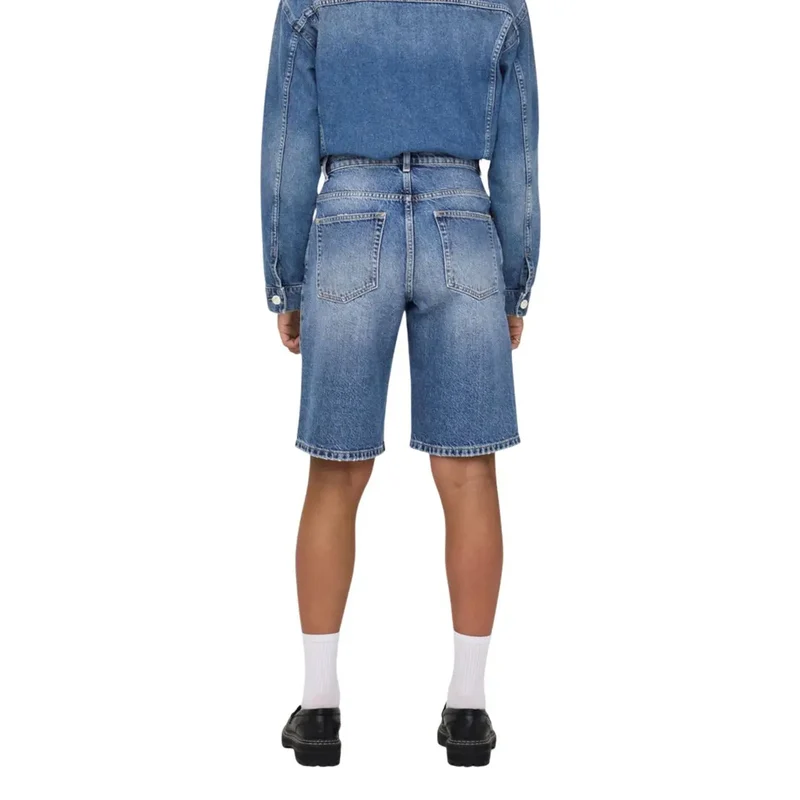 Only Jean bleu pour femme Shorts Coton biologique Fit