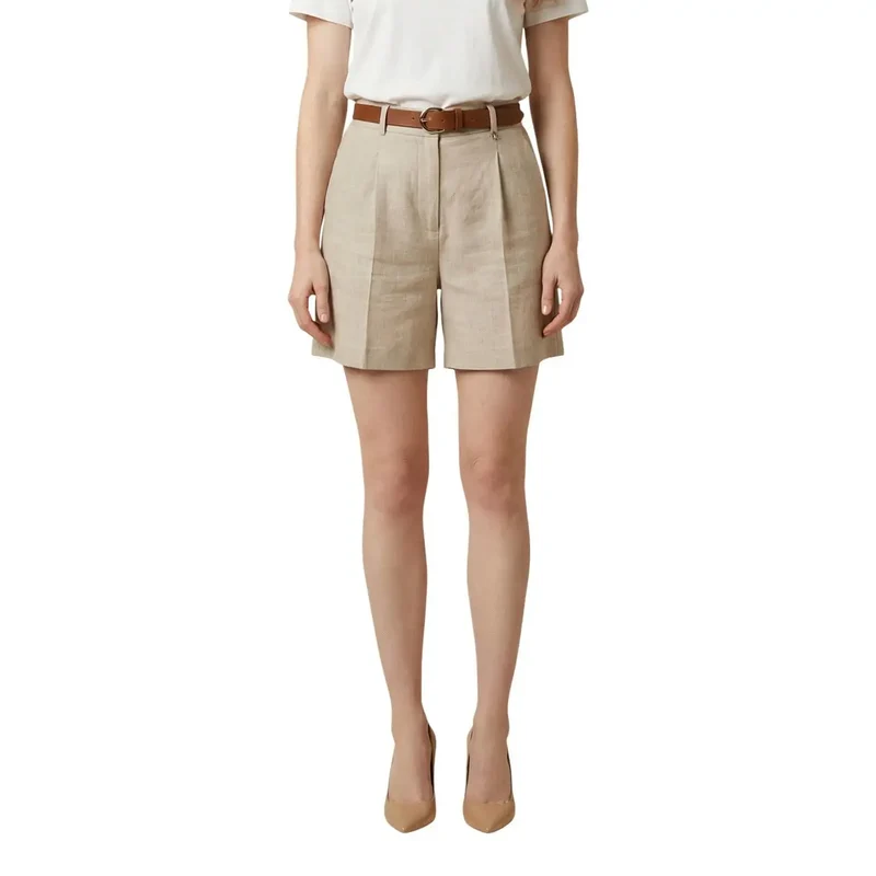 Articles pour femmes en polyester beige Shorts Printemps Été