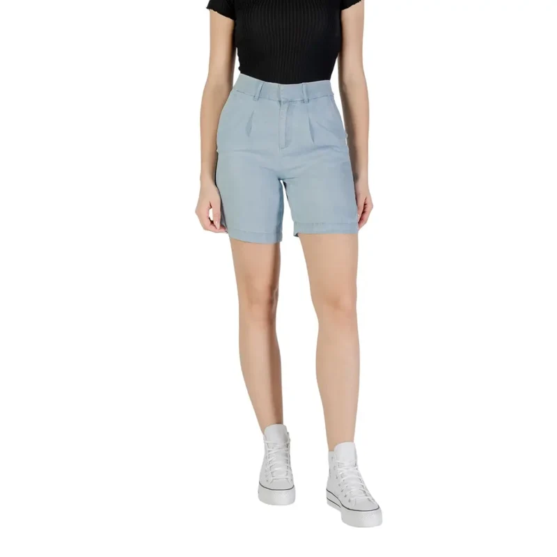 Only Femme Lyocell bleu Shorts Vêtements d'été décontractés
