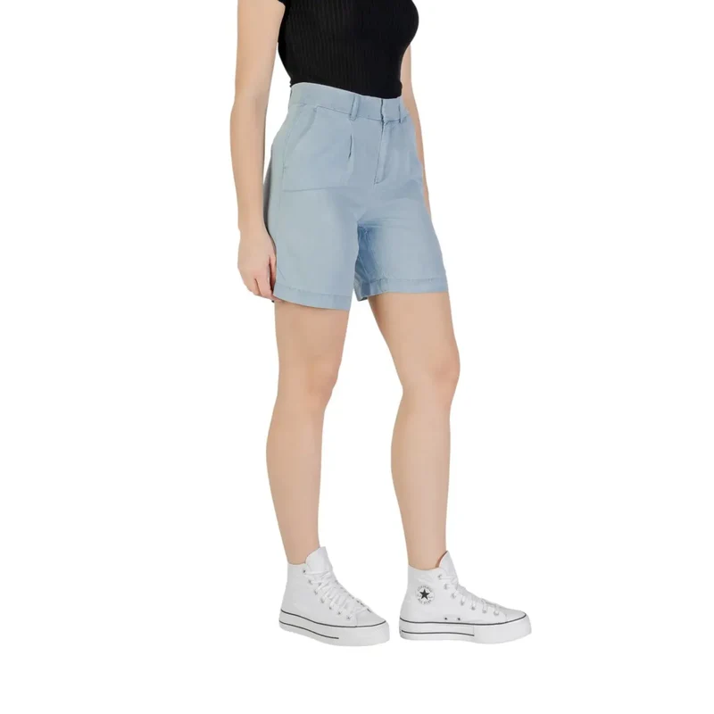 Only Femme Lyocell bleu Shorts Vêtements d'été décontractés