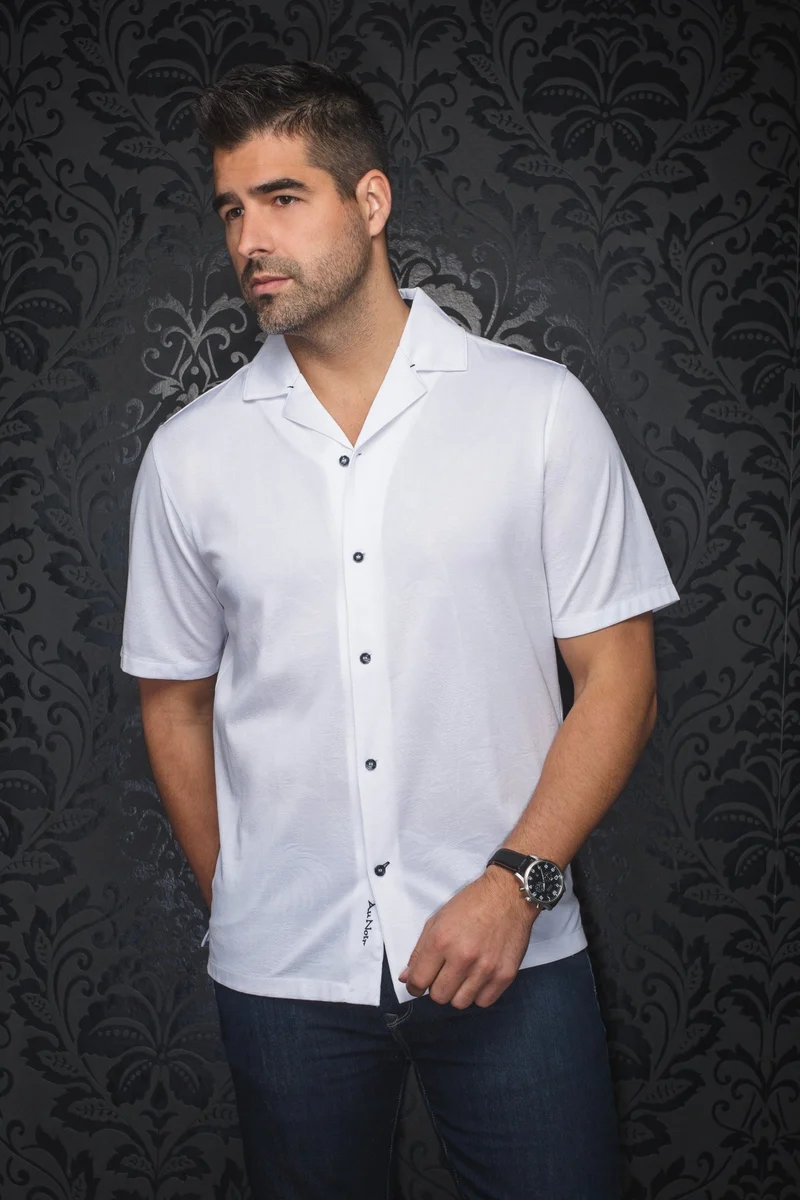 Manches Courtes Flat Collar | BRAHEA, White