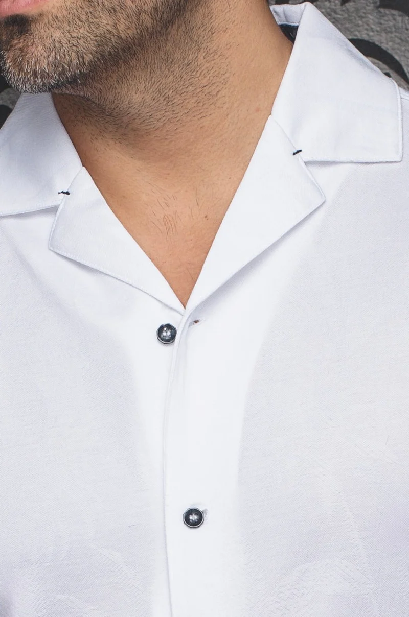 Manches Courtes Flat Collar | BRAHEA, White