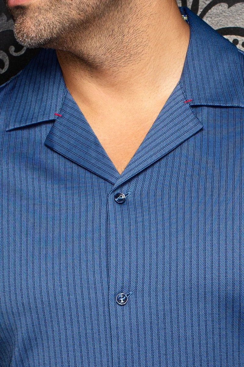 Manches Courtes Flat Collar | DRYSCAPE, Navy