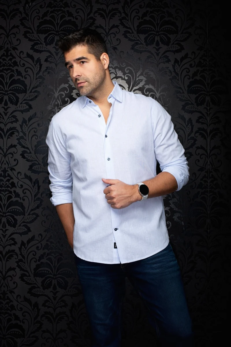 CHEMISE EN LIN | GERE, Blue