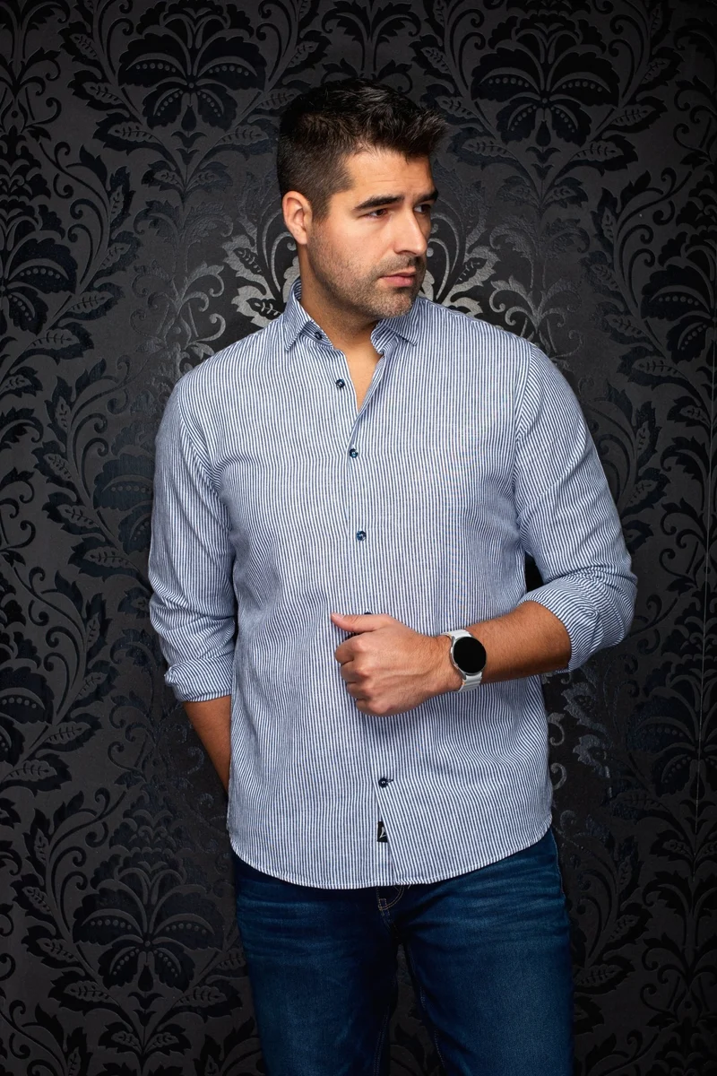 CHEMISE EN LIN | BERNAL, Blue