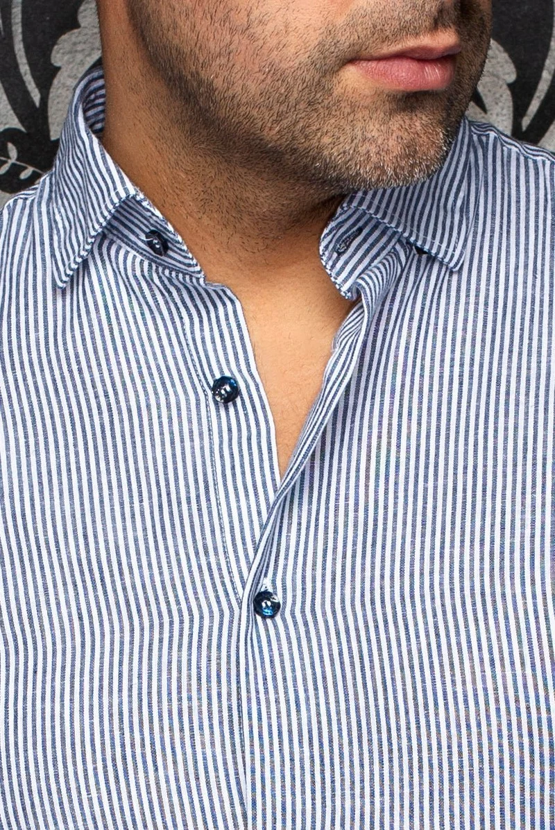 CHEMISE EN LIN | BERNAL, Blue