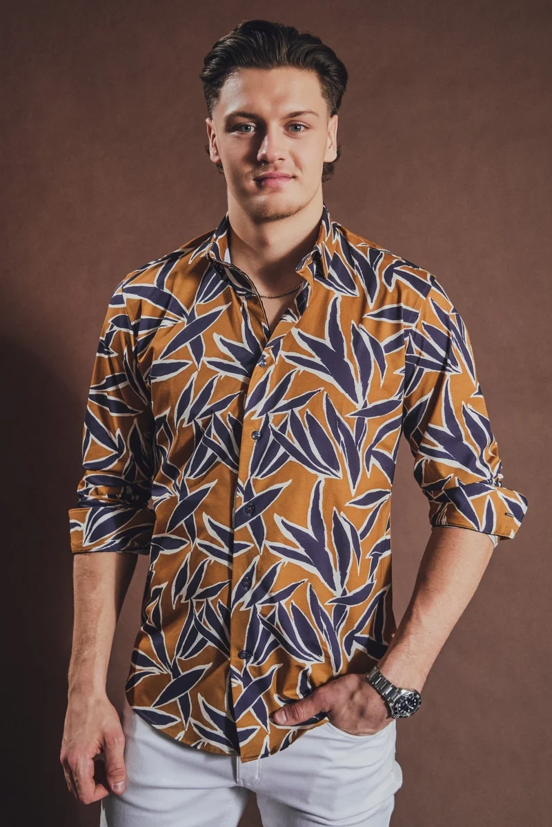 CHEMISE | TYLER, Tobacco Navy
