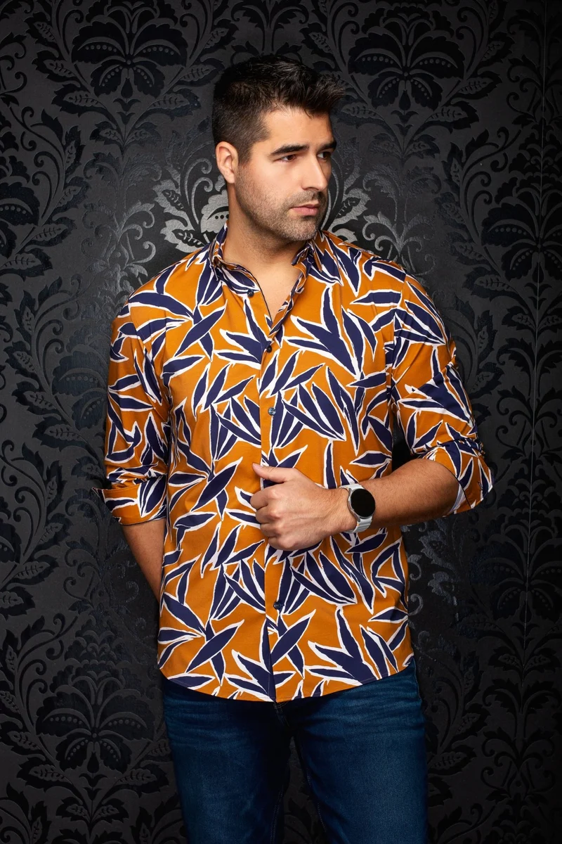 CHEMISE | TYLER, Tobacco Navy
