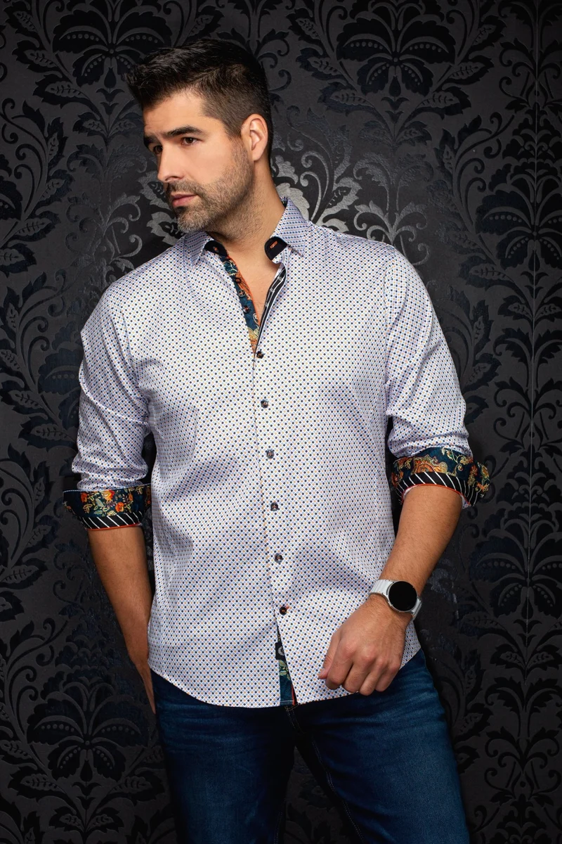 CHEMISE | SABAH, White Orange