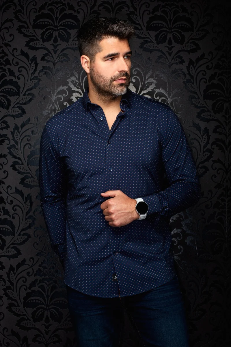 Chemise | ALEXANDER-FAN, Navy Tobacco