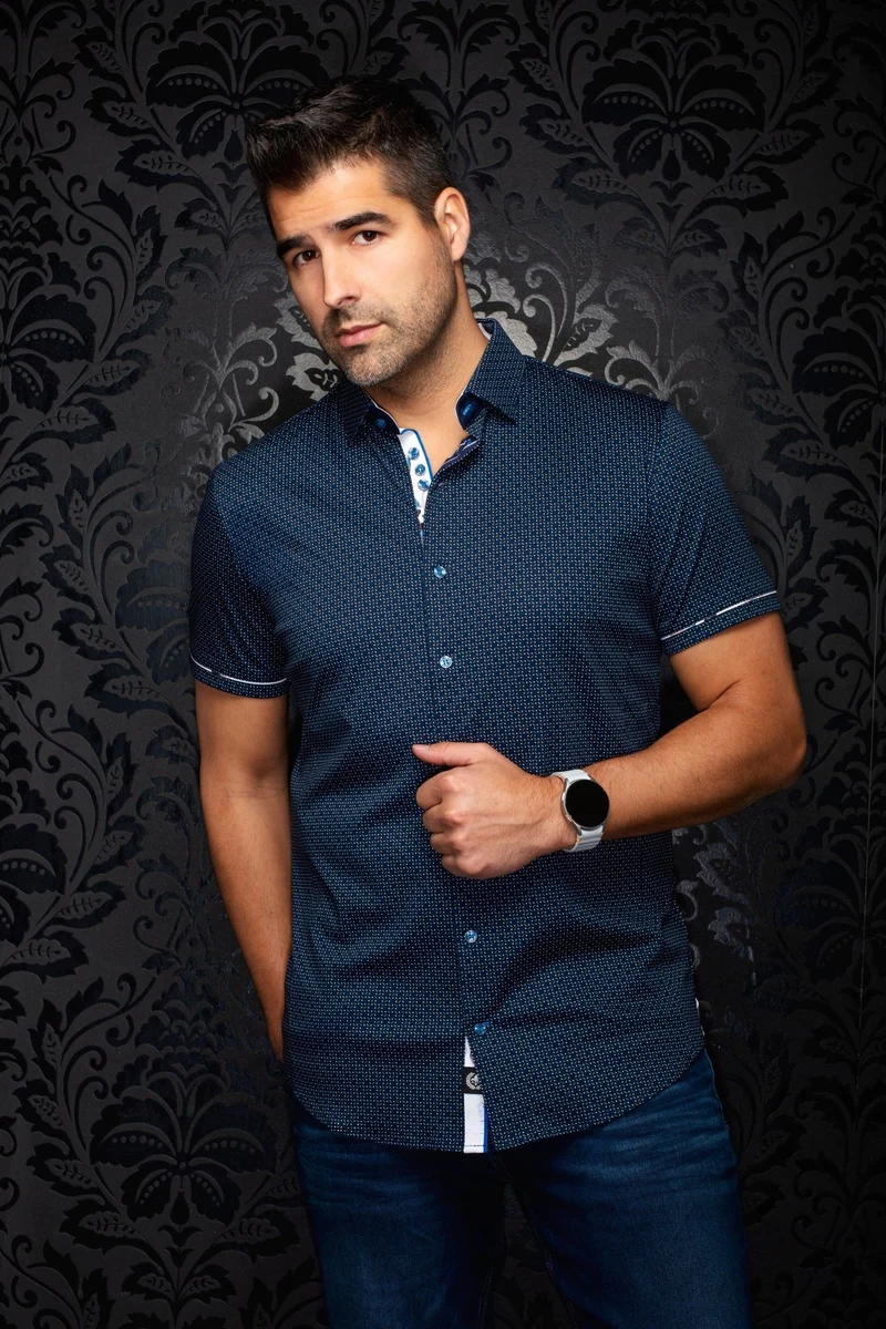 MANCHES COURTES EXTENSIBLE | ROSEFIELD, Navy Tobacco