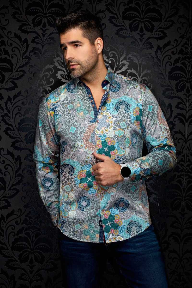 CHEMISE | ASHAR, AQUA GREEN