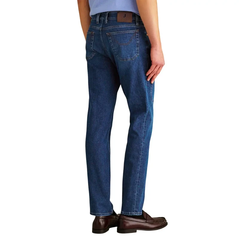 Jeckerson Men Jeans bleus en coton biologique à coupe slim JUPPA077