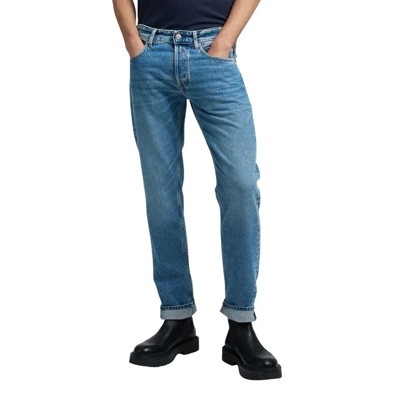 Replay Jeans Homme Bleu Clair Fermeture Éclair Poches MA972 TN