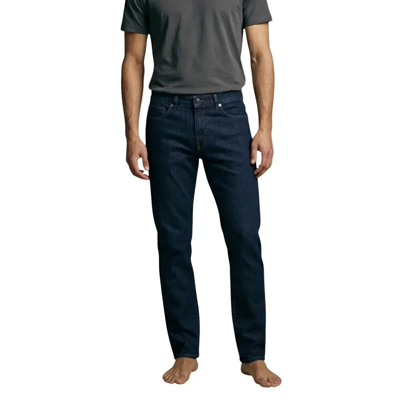 Jean pour hommes Boss Men, bleu, en coton extensible, coupe regular, article 50471017