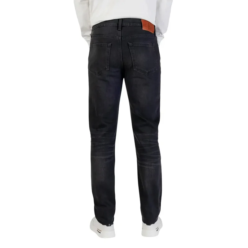 Jean pour homme Calvin Klein Jeans noir à fermeture à boutons en coton