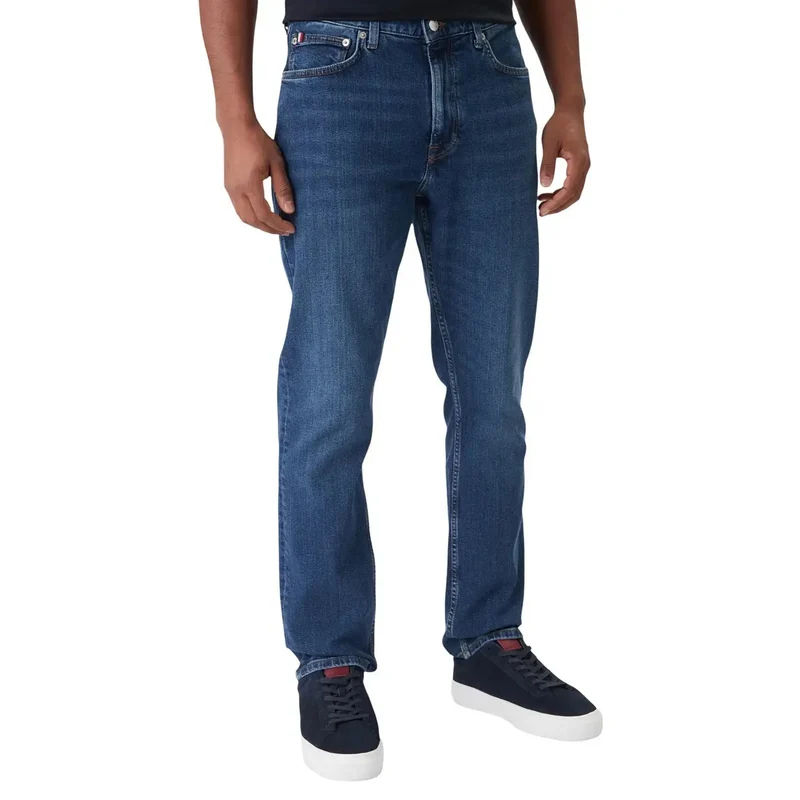 Jeans pour hommes Tommy Hilfiger bleu en coton biologique coupe slim