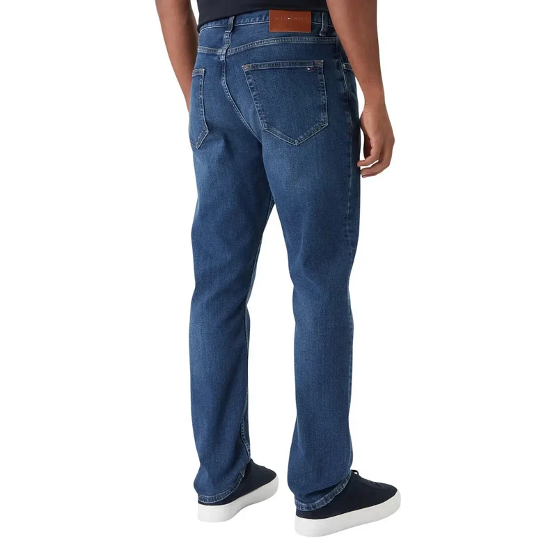 Jeans pour hommes Tommy Hilfiger bleu en coton biologique coupe slim
