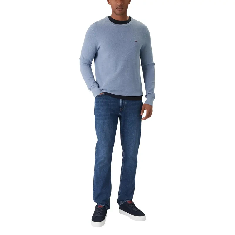 Jeans pour hommes Tommy Hilfiger bleu en coton biologique coupe slim