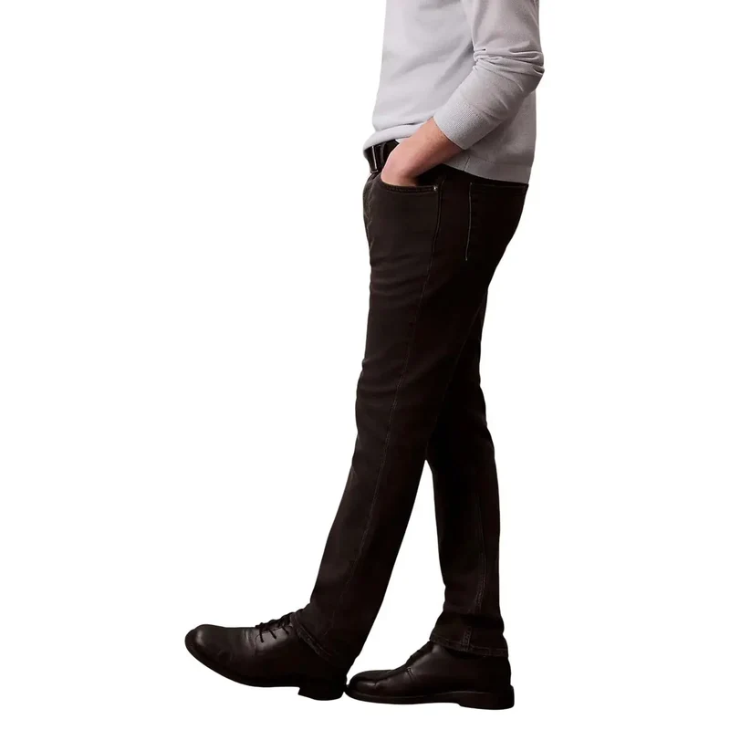 Jeans pour hommes Calvin Klein Jeans en coton noir extensible LV04RB738G
