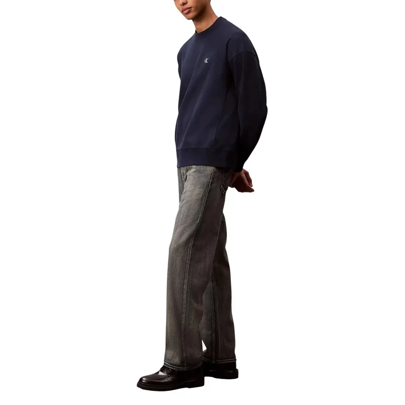 Calvin Klein Jeans pour hommes Jean beige en coton mélangé avec fermeture éclair LV04RC739G